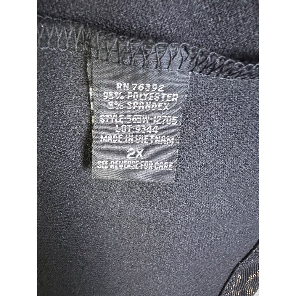 Snap Dress Woman's Size 2XL Gold Black Ruffled Sheath Lined Casual - Picture 4 of 10